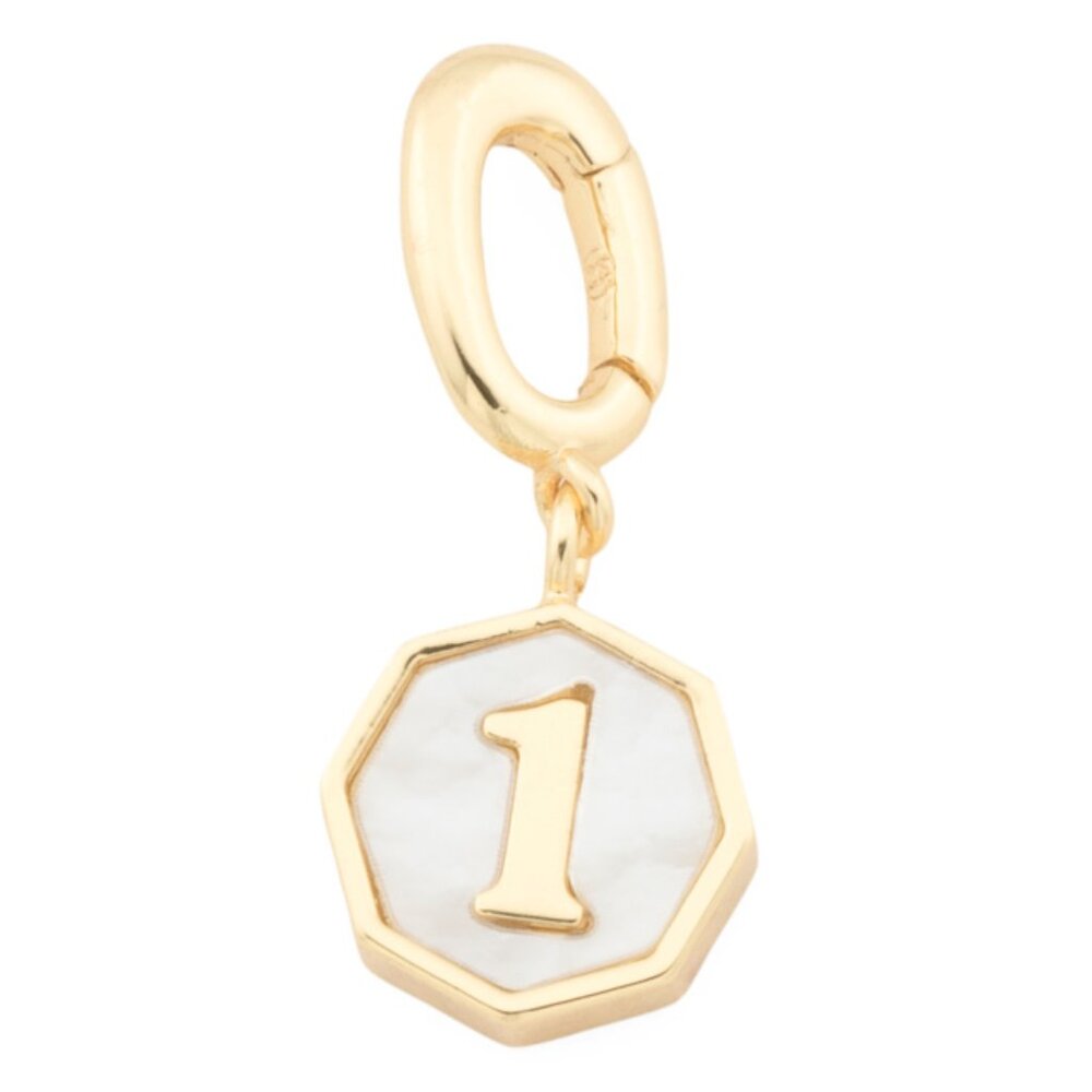 GORJANA Gold 1 Vintage Number Parker Charm